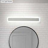 Minimalist Led Bar Vanity Light For Bathroom - White Acrylic Wall Mount