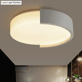 Minimalist Led Ceiling Light For Bedrooms - Round White Flush Mount
