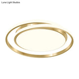 Minimalist Led Circle Flush Ceiling Light Acrylic Bedroom - Ready