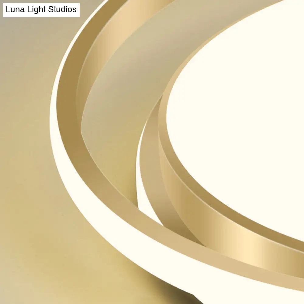 Minimalist Led Circle Flush Ceiling Light Acrylic Bedroom - Ready