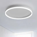 Minimalist Led Circular Flush Mount For Bedrooms With Acrylic Cover White / Small