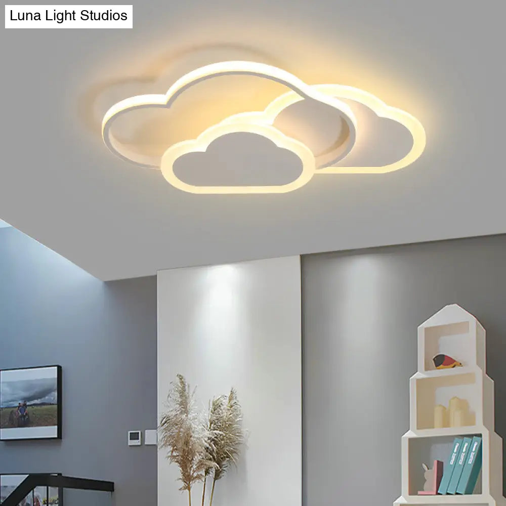 Minimalist Led Cloud Ceiling Light Fixture - Acrylic Mount