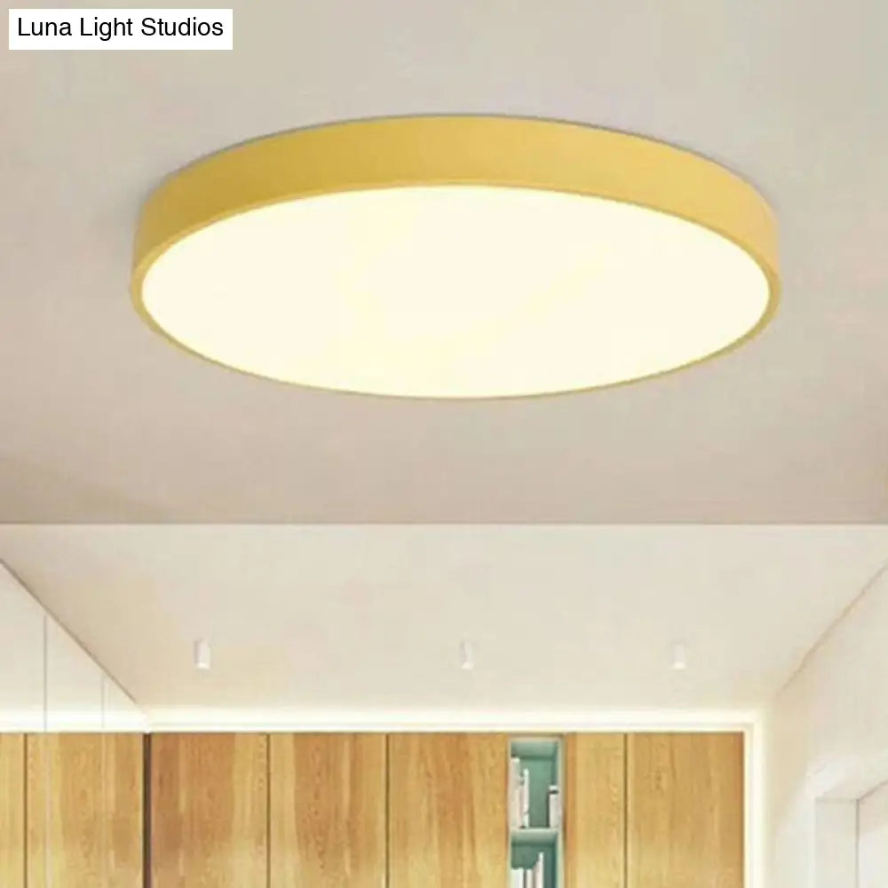 Minimalist Led Flush Mount Ceiling Light Fixture With Acrylic Chandelier Accent For Bedroom