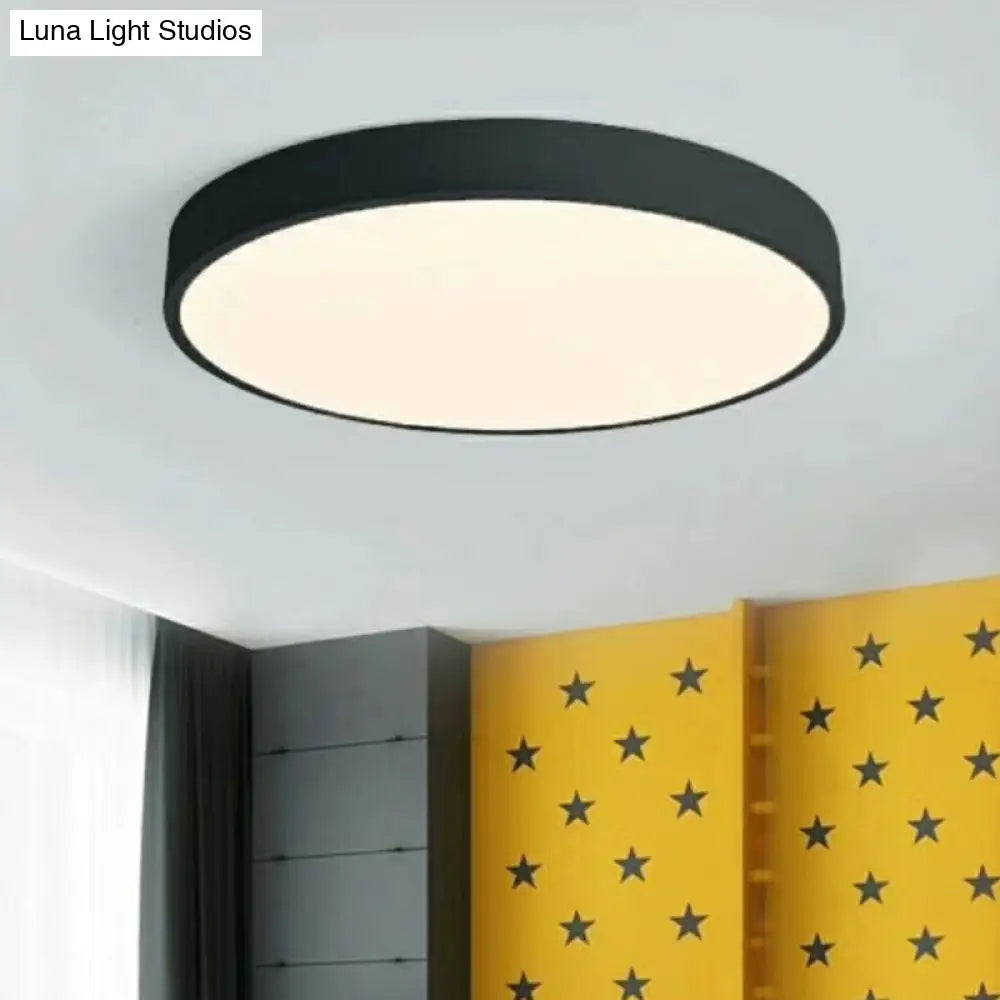 Minimalist Led Flush Mount Ceiling Light Fixture With Acrylic Chandelier Accent For Bedroom