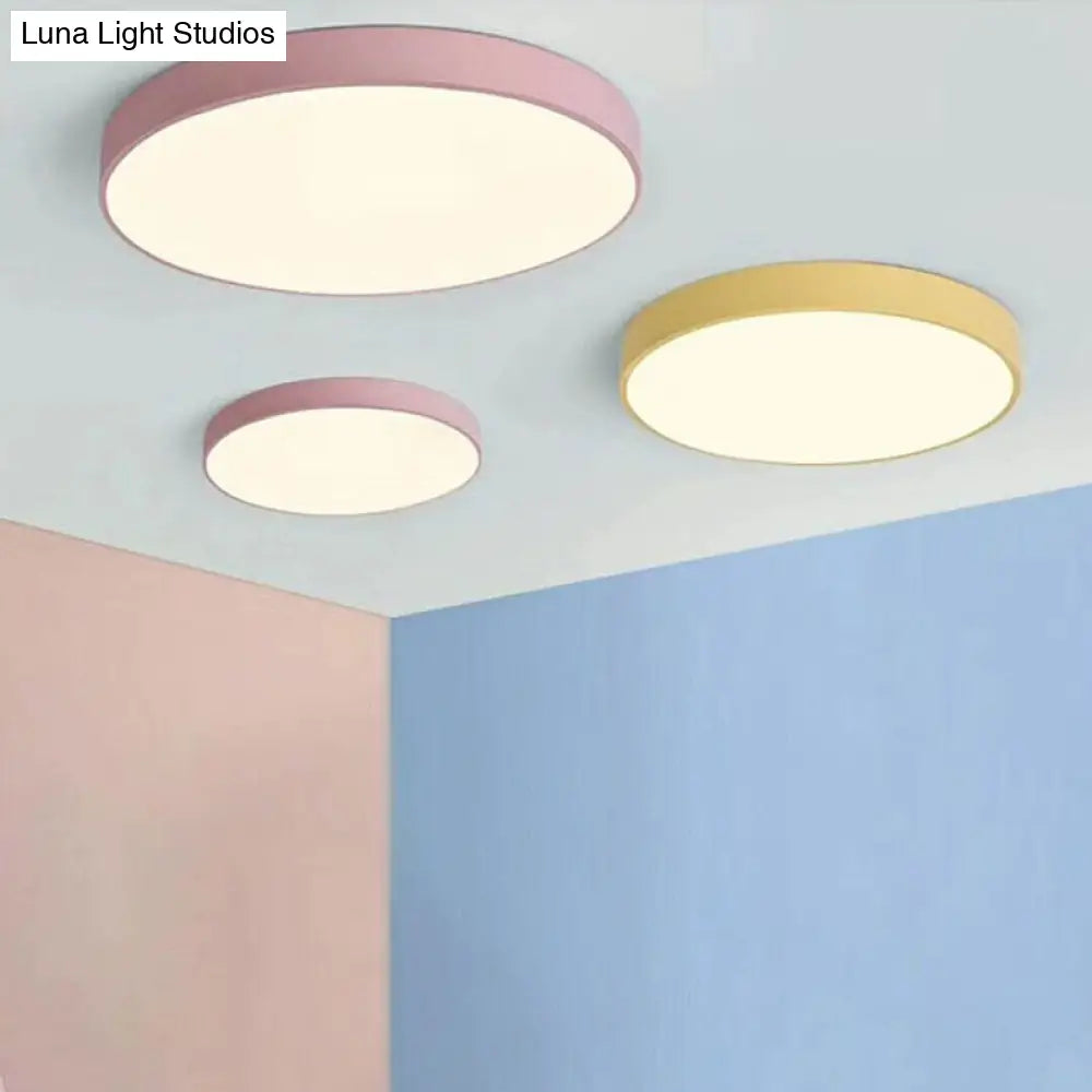 Minimalist Led Flush Mount Ceiling Light Fixture With Acrylic Chandelier Accent For Bedroom