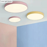 Minimalist Led Flush Mount Ceiling Light Fixture With Acrylic Chandelier Accent For Bedroom