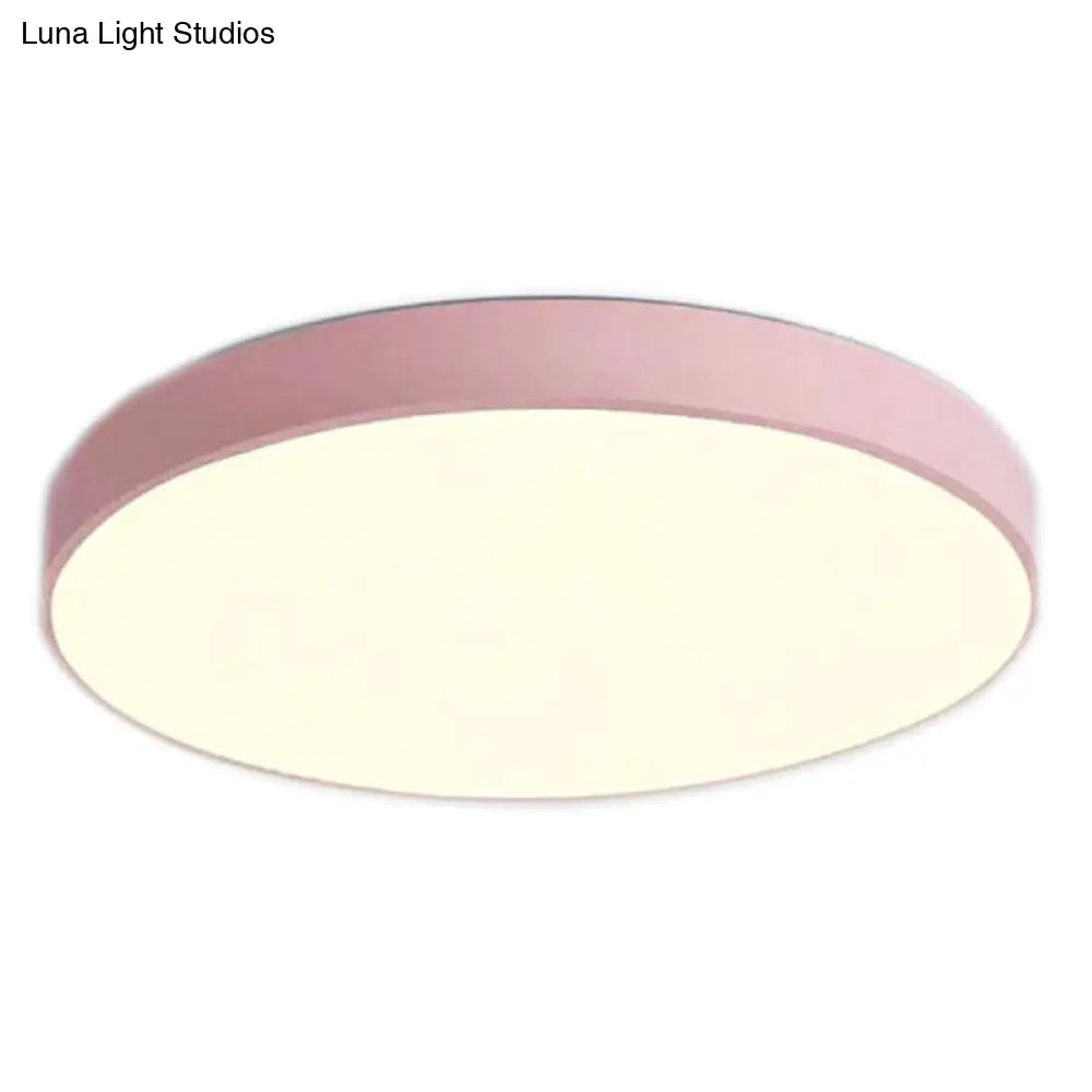 Minimalist Led Flush Mount Ceiling Light Fixture With Acrylic Chandelier Accent For Bedroom