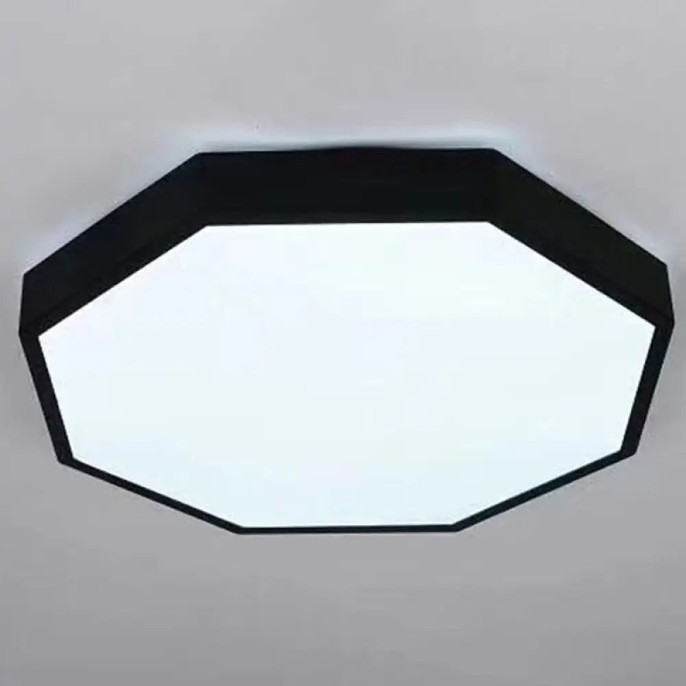 Minimalist Led Flush Mount Ceiling Light Fixture With Acrylic Chandelier Accent For Bedroom Black /