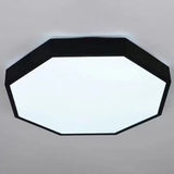 Minimalist Led Flush Mount Ceiling Light Fixture With Acrylic Chandelier Accent For Bedroom Black /
