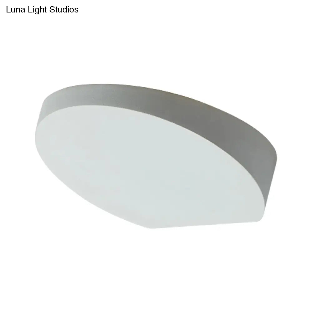 Minimalist Led Flush Wall Sconce In Aluminum With Black Grey Or White Finish - Ideal For Corridors