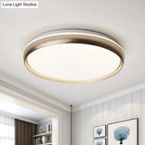 Minimalist Led Flushmount With Acrylic Shade - Black/Gold/Silver Flush Lighting For Living Room