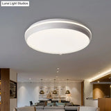 Minimalist Led Flushmount With Acrylic Shade - Black/Gold/Silver Flush Lighting For Living Room