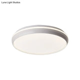 Minimalist Led Flushmount With Acrylic Shade - Black/Gold/Silver Flush Lighting For Living Room