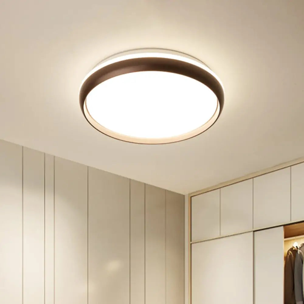 Minimalist Led Flushmount With Acrylic Shade - Black/Gold/Silver Flush Lighting For Living Room Gold