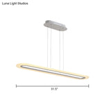 Minimalist Led Island Light Fixture - Acrylic Oblong Design
