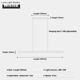 Minimalist Led Long Bar Pendant Light for Dining Room Kitchen pendant Light