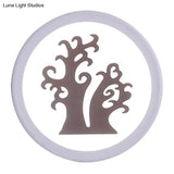 Minimalist Led Mural Wall Lamp In Acrylic White And Coffee Tones