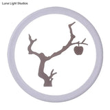Minimalist Led Mural Wall Lamp In Acrylic White And Coffee Tones