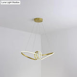 Minimalist Led Pendant Lamp Hanging Chandelier With Acrylic Shade Warm/White Light Lighting