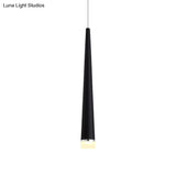 Minimalist Led Tapered Ceiling Light In White/Black With 3 Color Options