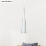 Minimalist Led Tapered Ceiling Light In White/Black With 3 Color Options