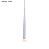 Minimalist Led Tapered Ceiling Light In White/Black With 3 Color Options