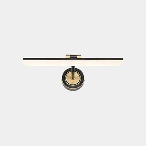 Minimalist Led Vanity Light For Bathroom Walls - Swing Arm Bath Bar With Acrylic Shade Black / 18