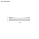 Minimalist Led Vanity Wall Light With Ultra-Thin Acrylic Design - 9/16.5 Warm/White Chrome Finish
