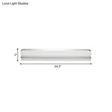 Minimalist Led Vanity Wall Light With Ultra-Thin Acrylic Design - 9/16.5 Warm/White Chrome Finish