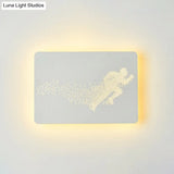 Minimalist Led Wall Lamp With Running Man Pattern