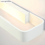 Minimalist Led Wall Sconce: Rectangular Aluminum Fixture 12/16 Diameter Black/White
