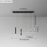 Minimalist Metal Dinner Suspension Lamp With Led Island Pendant And Spotlight