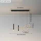 Minimalist Metal Dinner Suspension Lamp With Led Island Pendant And Spotlight