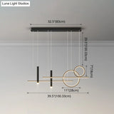 Minimalist Metal Dinner Suspension Lamp With Led Island Pendant And Spotlight
