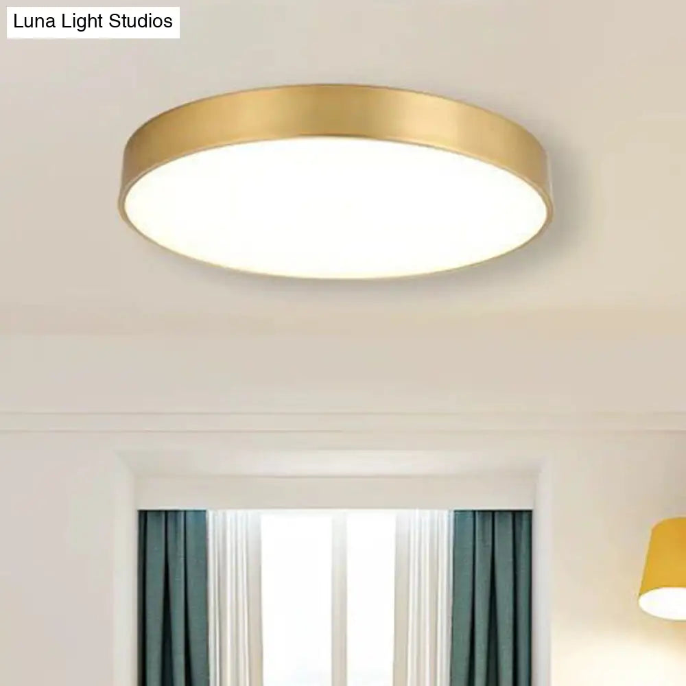 Minimalist Metal Flush Mount Ceiling Light For Bedroom