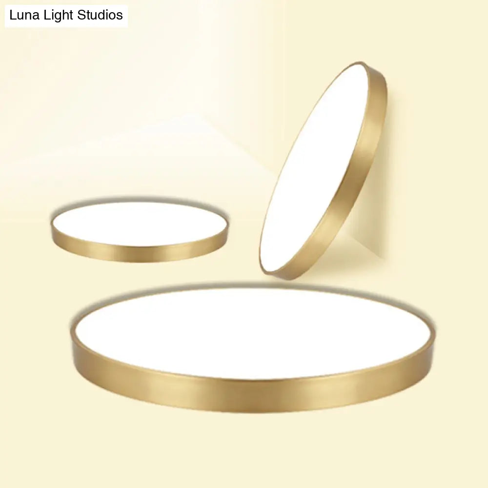 Minimalist Metal Flush Mount Ceiling Light For Bedroom