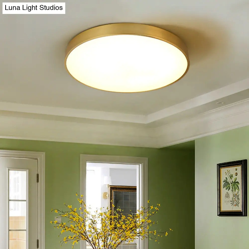 Minimalist Metal Flush Mount Ceiling Light For Bedroom