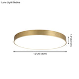 Minimalist Metal Flush Mount Ceiling Light For Bedroom