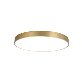 Minimalist Metal Flush Mount Ceiling Light For Bedroom Gold / 12