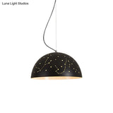 Minimalist Metal Hanging Ceiling Light - 1-Light Semisphere Pendant Lamp Blue/Green/Yellow