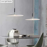Minimalist Metal Led Pendant Lamp - Flying Saucer Style For Restaurants