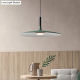 Minimalist Metal Led Pendant Lamp - Flying Saucer Style For Restaurants