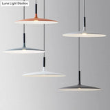 Minimalist Metal Led Pendant Lamp - Flying Saucer Style For Restaurants
