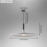 Minimalist Metal Led Pendant Lamp - Flying Saucer Style For Restaurants