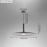 Minimalist Metal Led Pendant Lamp - Flying Saucer Style For Restaurants