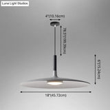 Minimalist Metal Led Pendant Lamp - Flying Saucer Style For Restaurants