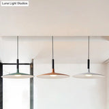 Minimalist Metal Led Pendant Lamp - Flying Saucer Style For Restaurants