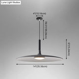 Minimalist Metal Led Pendant Lamp - Flying Saucer Style For Restaurants