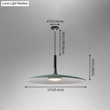 Minimalist Metal Led Pendant Lamp - Flying Saucer Style For Restaurants