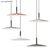 Minimalist Metal Led Pendant Lamp - Flying Saucer Style For Restaurants